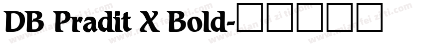 DB Pradit X Bold字体转换